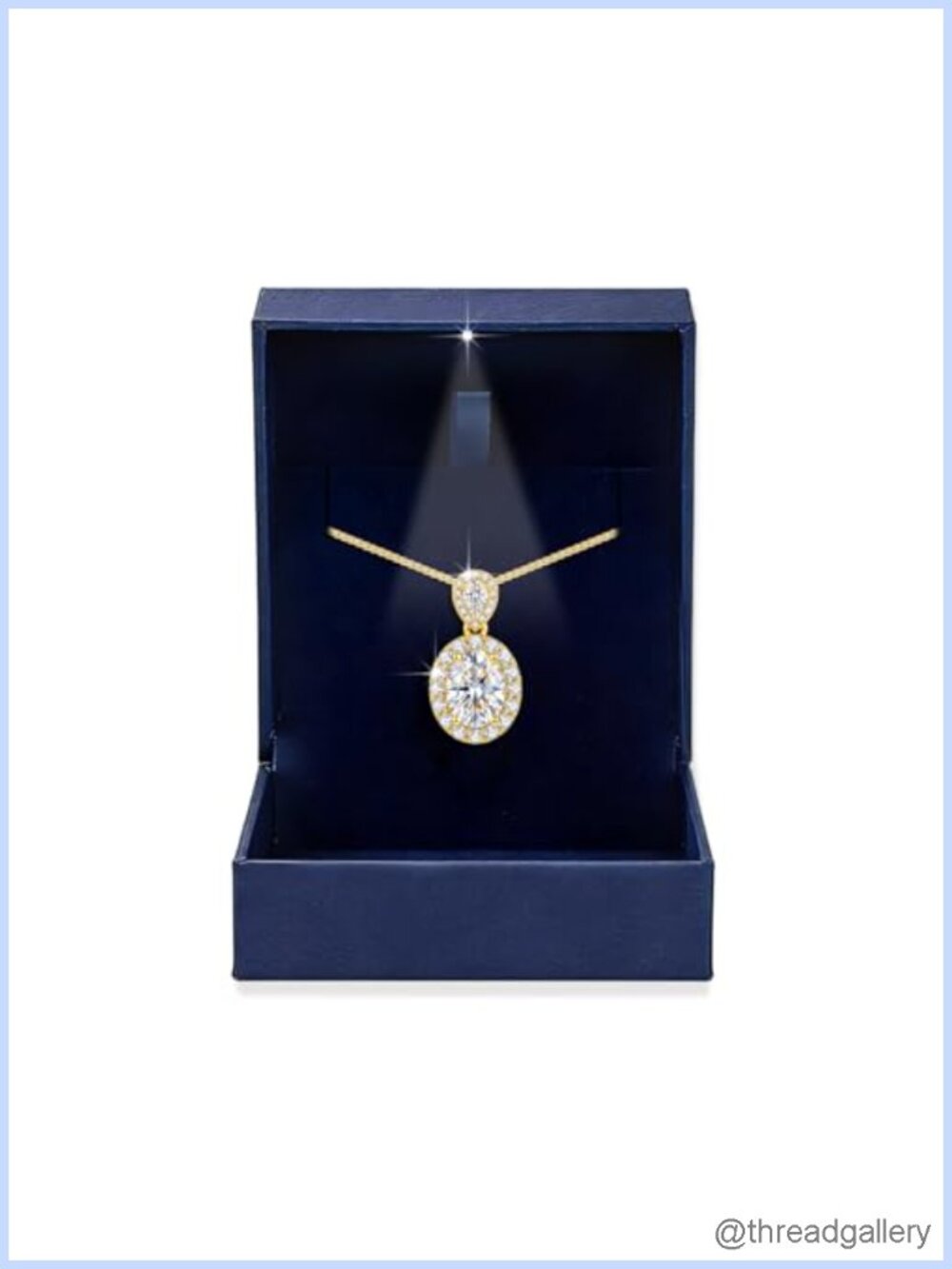 925 Sterling Silver 18K Gold Filled Moissanite Pendant Necklace Women
